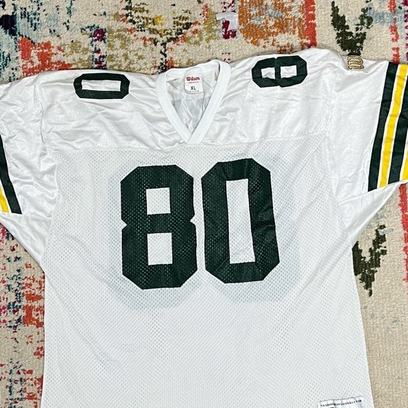 Vintage Green Bay Packers 90s Derrick Mayes NFL Football Sports White Jersey - Picture 3 of 12